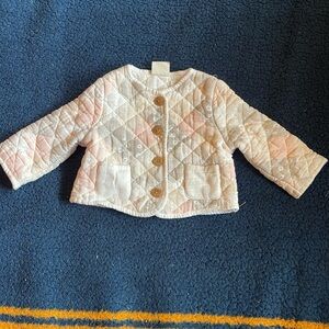 Easy-peasy baby girl quilted jacket